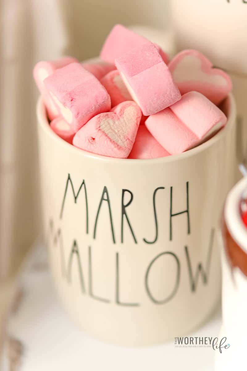 Rae Dunn Hot Cocoa Bar Idea With Valentine S Day Theme