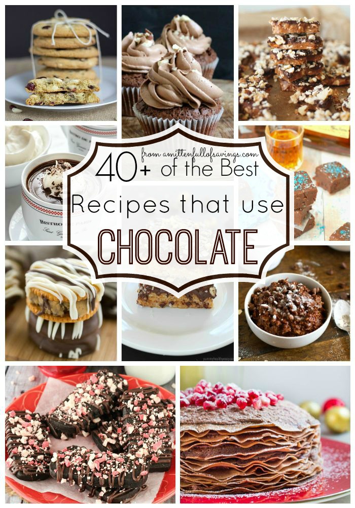 Did someone say chocolate? Yes, chocolate! Pick from a variety of the BEST recipes using chocolate! Pin it to your board and check out the chocolaty goodness here! 