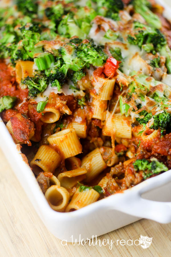 Baked Rigatoni with Sausage | Easy Casserole Dinner Idea
