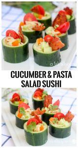 Cucumber & Pasta Salad Sushi