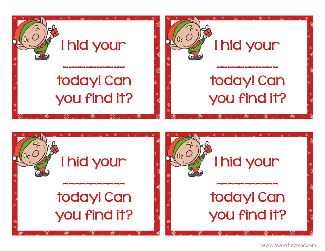 Elf On The Shelf Ideas With Printable Cards This Worthey Life