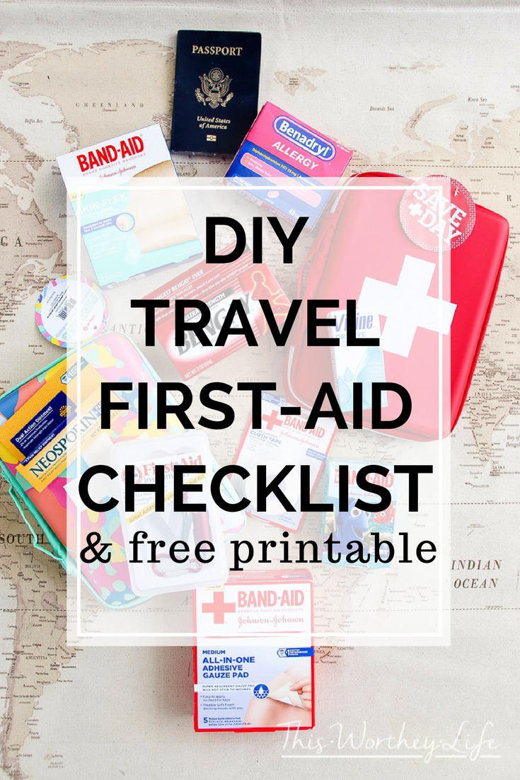 What to Include in Your Travel First Aid Kit List  Travel essentials kit,  Packing tips for travel, Travel essentials