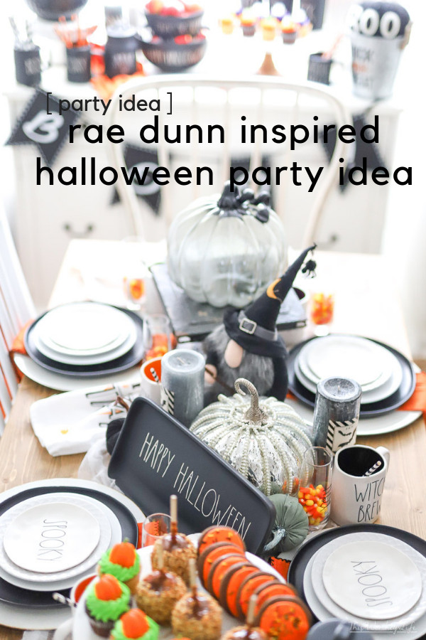 Rae Dunn Inspired Halloween Party Idea | Halloween Tablescape