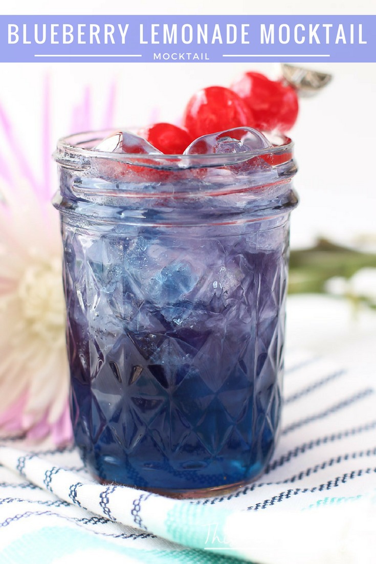 Mocktail Idea | Blueberry Lemonade Mocktail