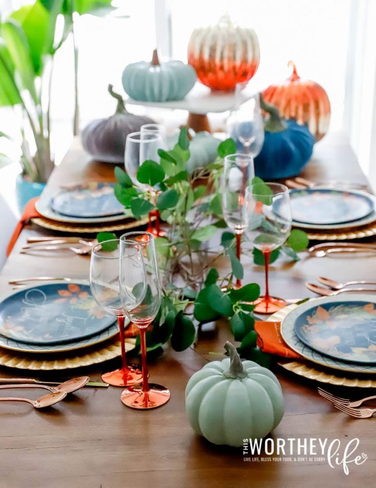 Fall Decor | Decorating Your Table With Shades Of Orange