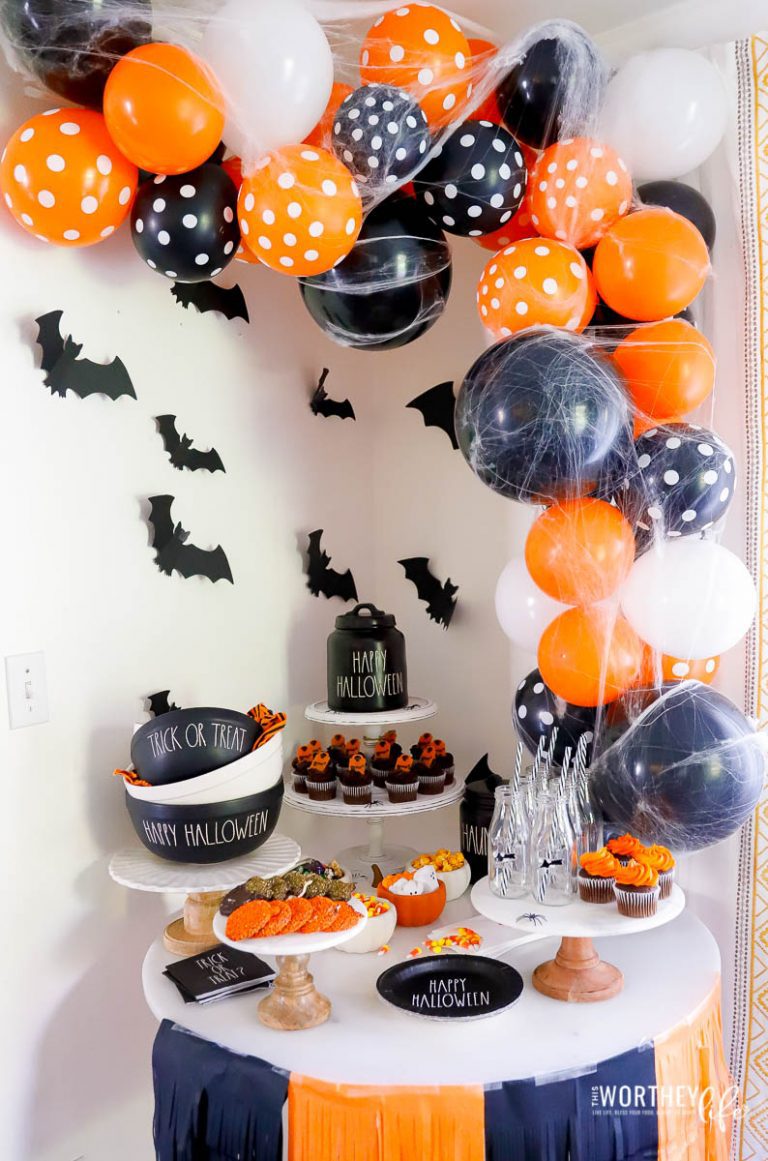 Orange and Black Halloween Party Idea