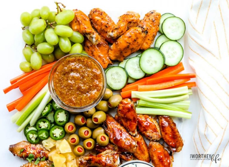 Chicken Wings Grazing Board - Great For Game Day + Parties!