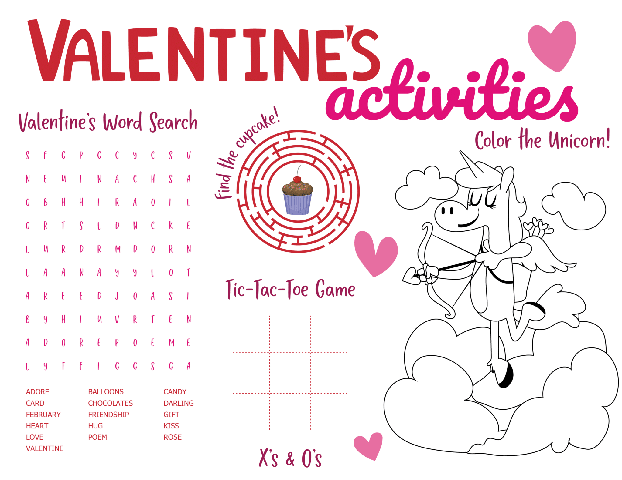 Free Printable Valentine Worksheets