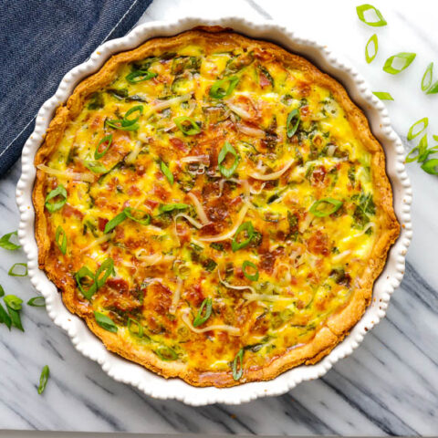 Bacon + Spinach Quiche - Great for Breakfast or Brunch