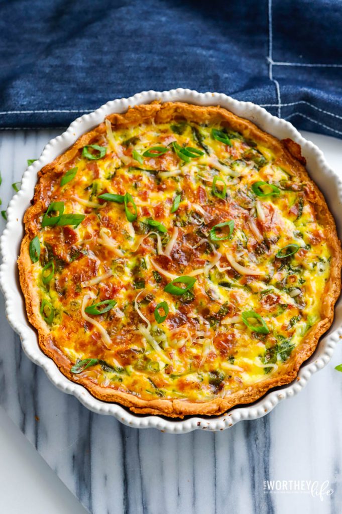 Bacon + Spinach Quiche - Great for Breakfast or Brunch