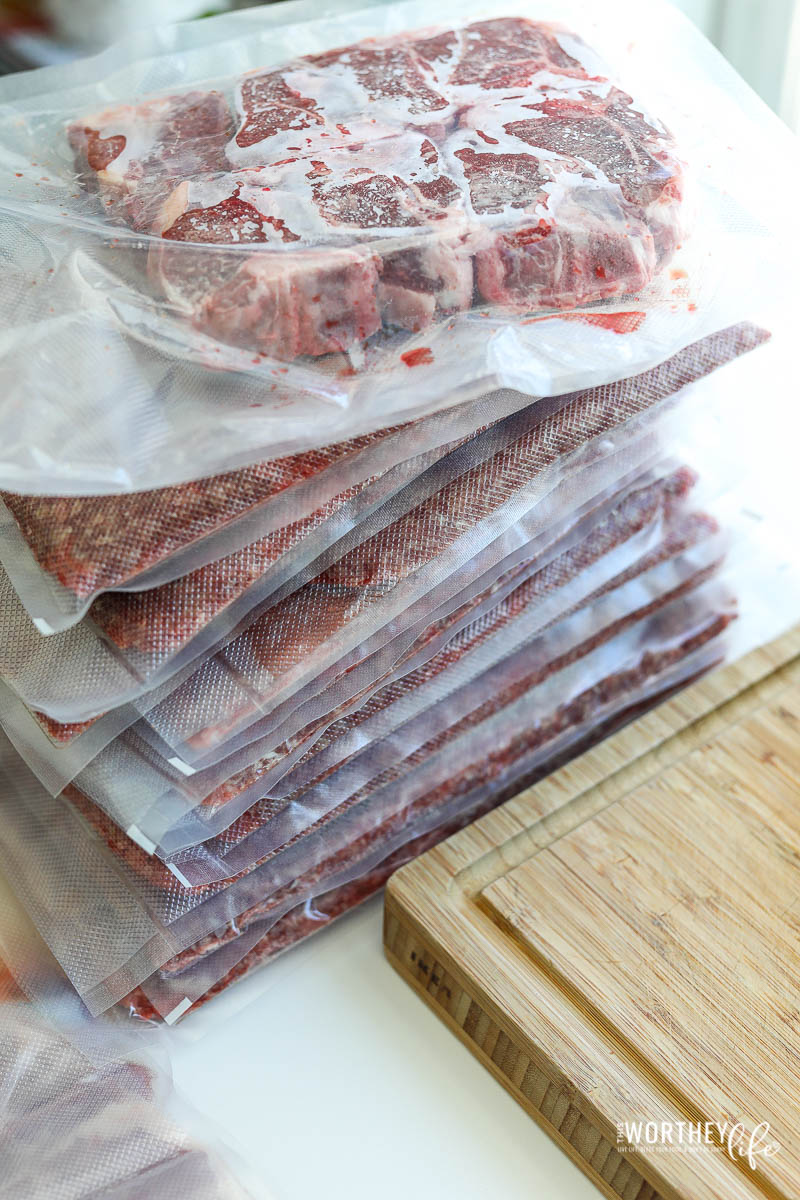 How long does vacuum-sealed meat last in the fridge, and how do