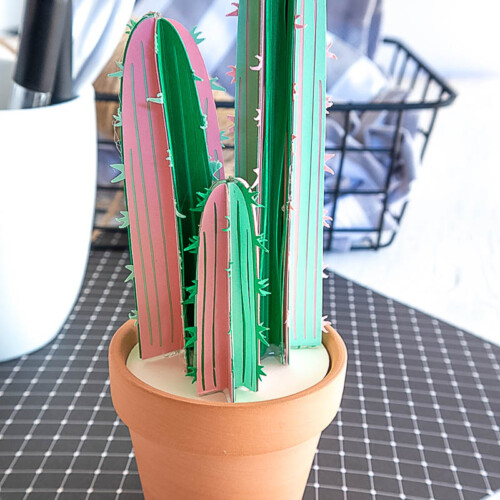 DIY Mini Potted Paper Cactus Using Your Cricut