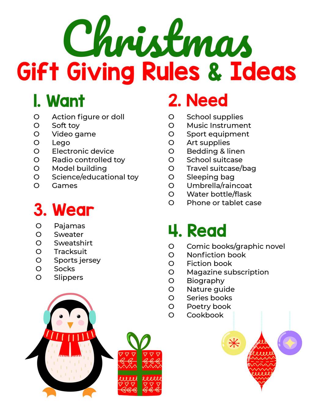 Christmas Gift Giving Rules + Ideas