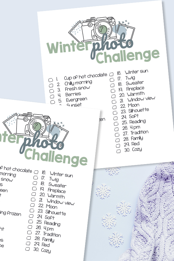 Winter Photo Challenge Idea + Free Printable