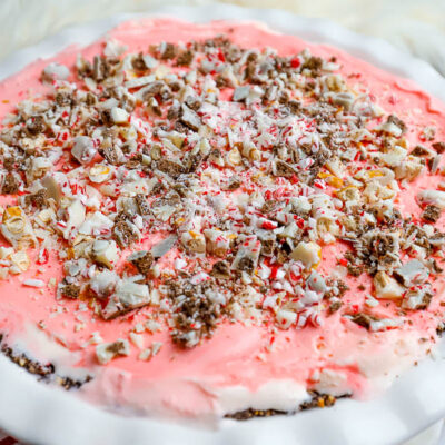 Peppermint Stick Ice Cream Frozen Pie | Frozen Pie Dessert