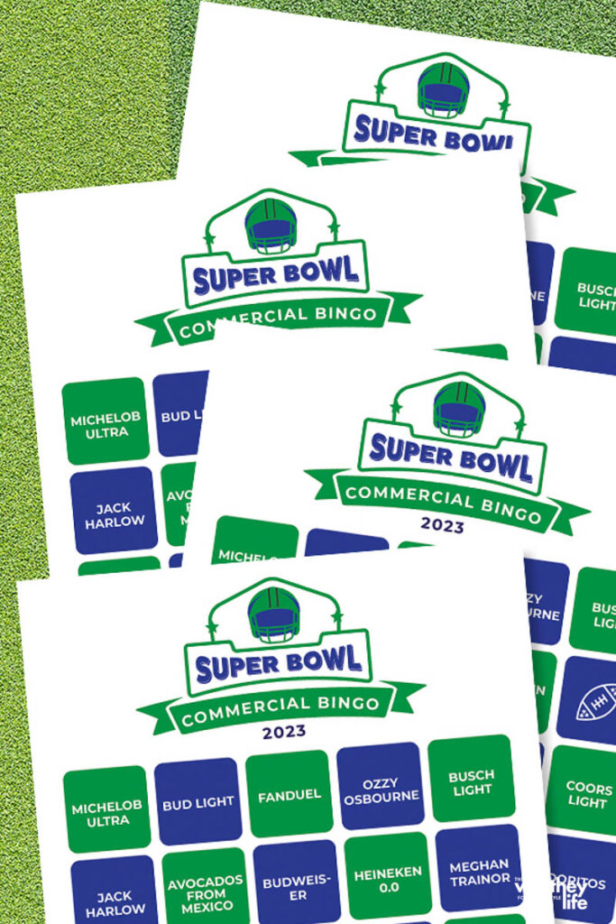 Super Bowl Bingo 2023 Free Printable Cards - Commercial Bingo