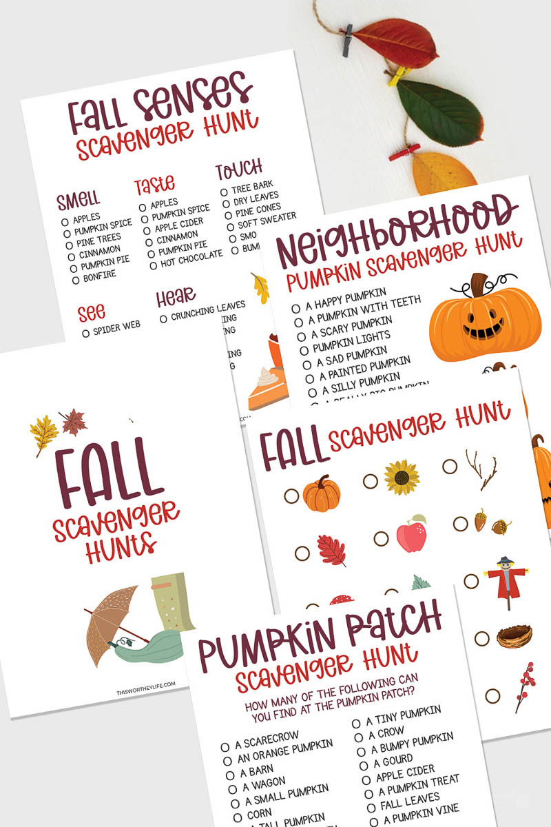 Printable Fall Scavenger Hunt