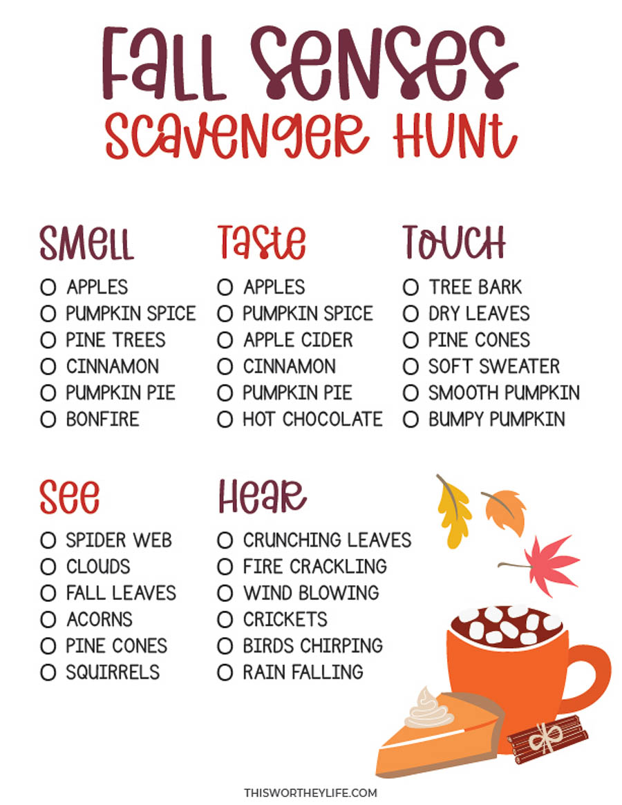 Printable Fall Scavenger Hunt