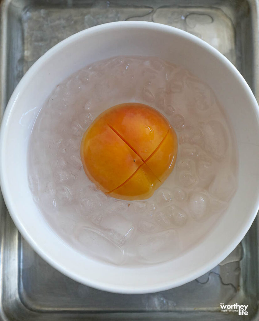 How to boil a peach