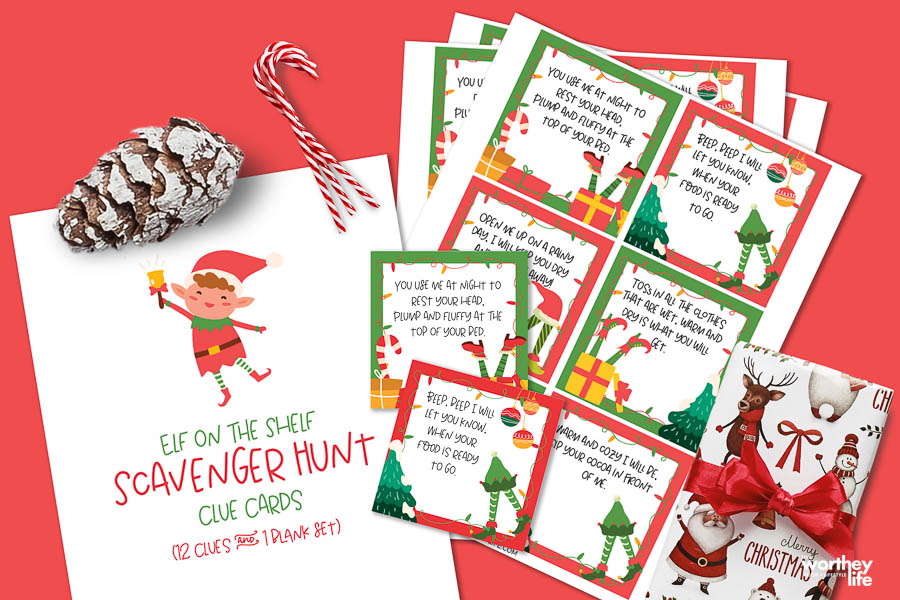 Elf on the Shelf Scavenger Hunt Free Printable