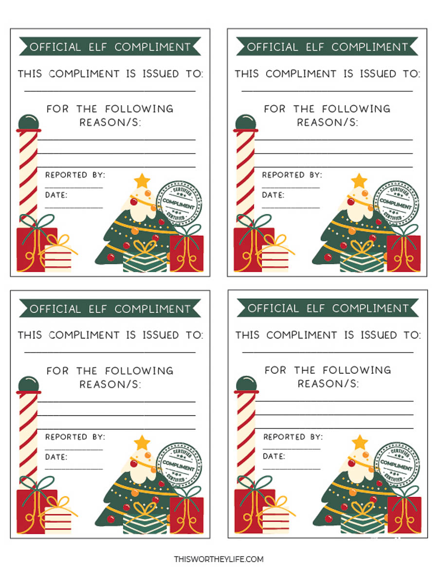 Elf Cam Printables