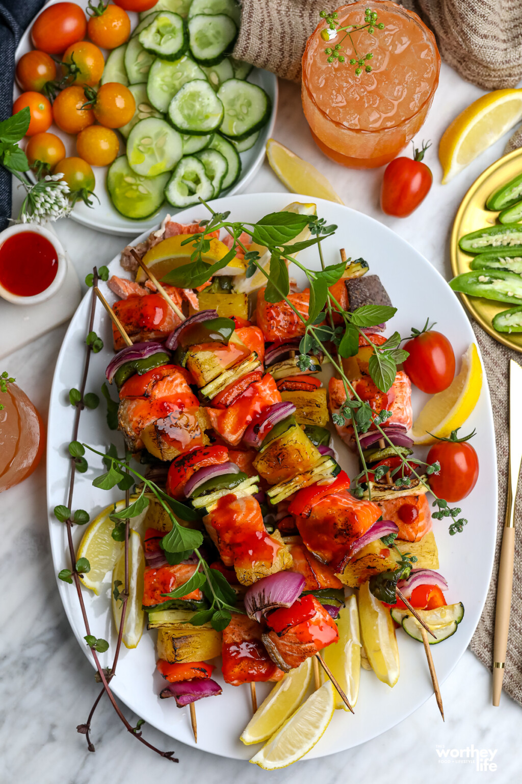 Sweet & Sour Salmon Kabobs