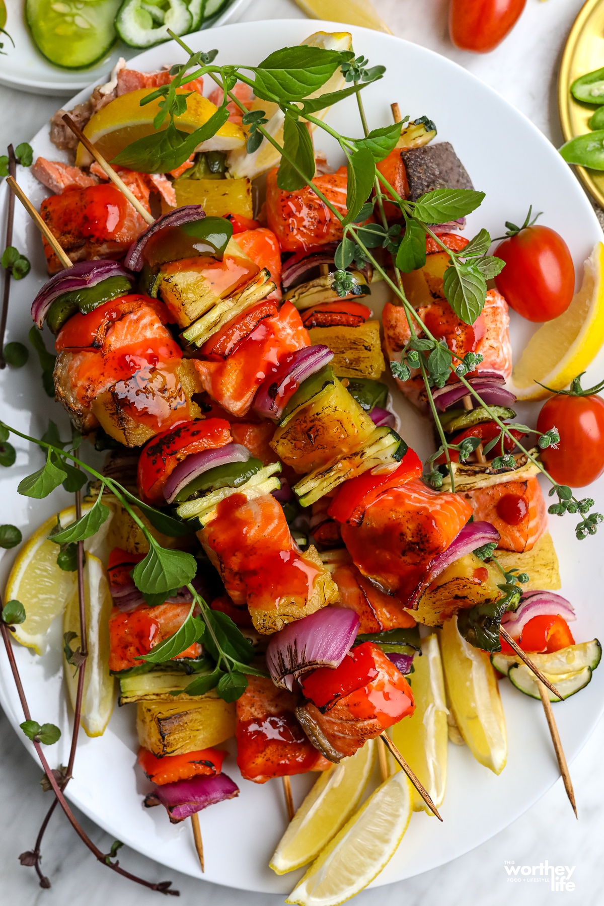 Sweet & Sour Salmon Kabobs