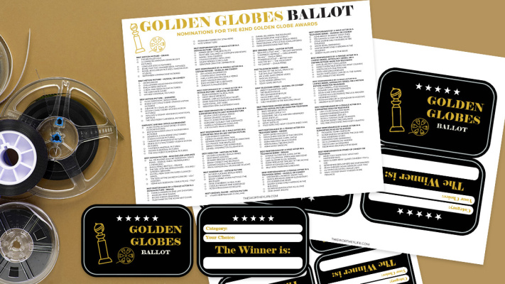 2025 Golden Globes printable ballot