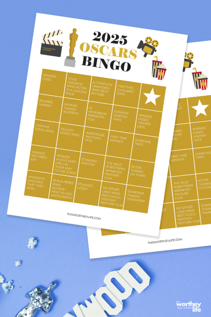 Oscars Bingo Printable 2025