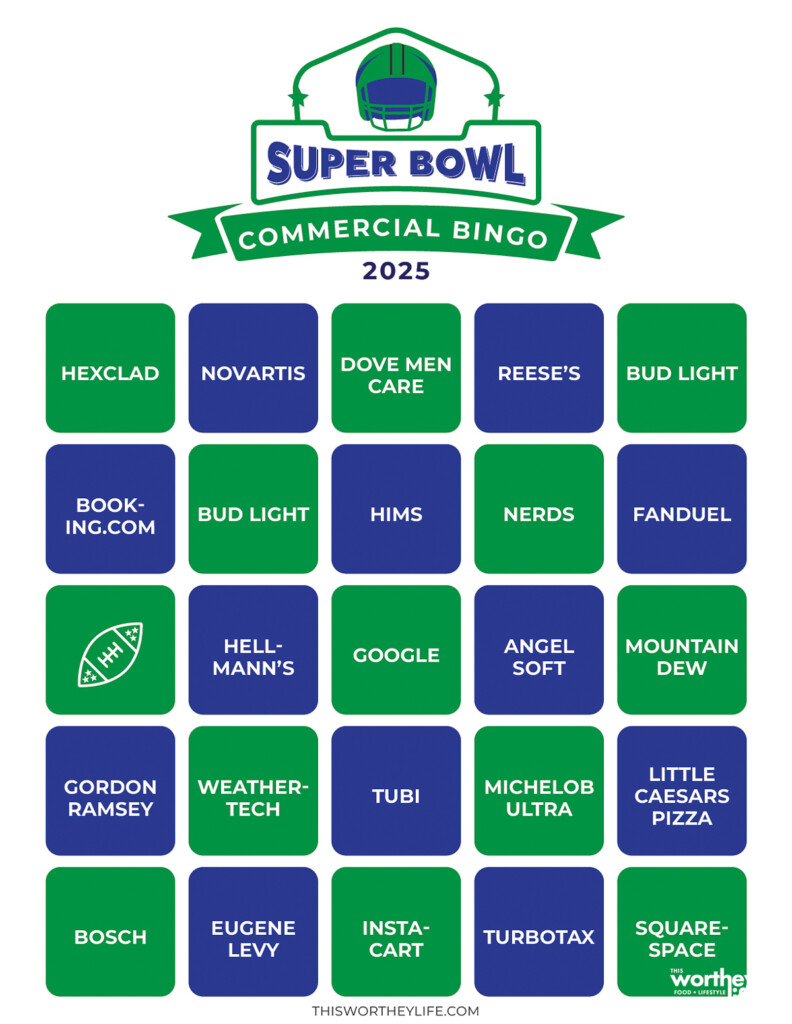 free printable bingo for super bowl ads