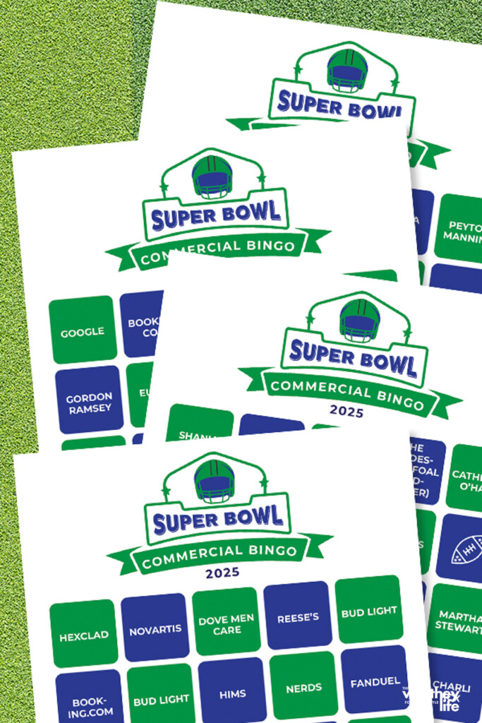 free printable bingo for super bowl ads