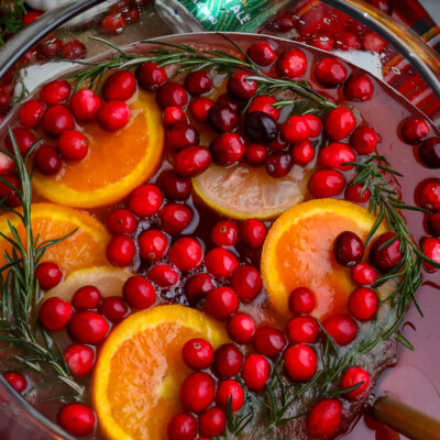 Spiced Cranberry Ginger Ale Punch