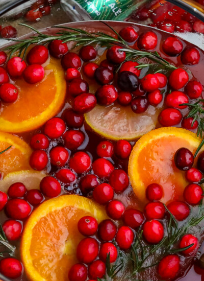 Spiced Cranberry Ginger Ale Punch